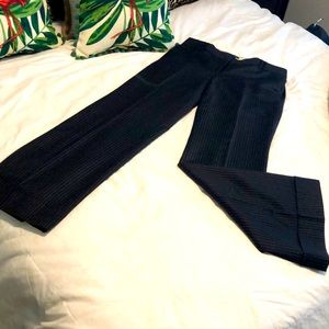 J Crew Black and White Pinstripe Dress Pants